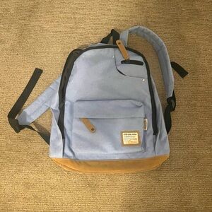 Casual Blue and Tan Backpack